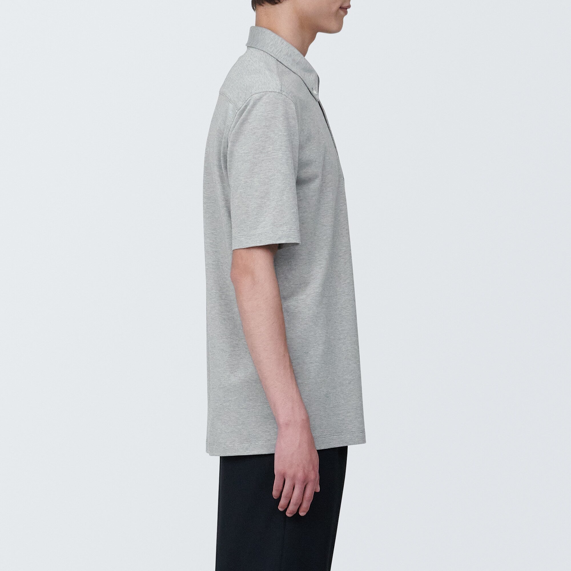Men's Cool Touch Pique Button Down Polo Shirt