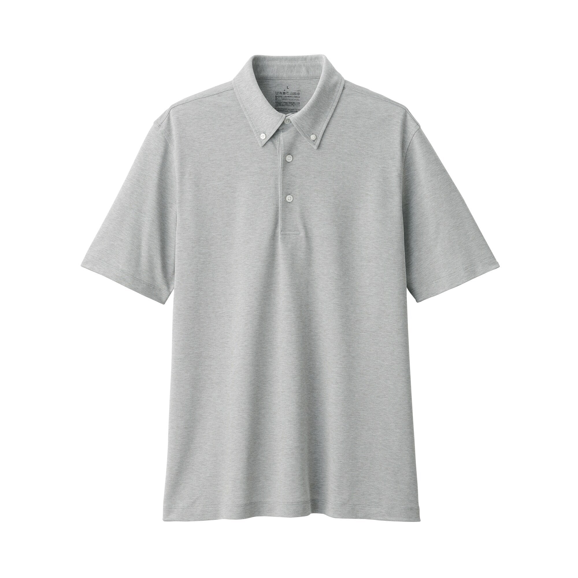 Men's Cool Touch Pique Button Down Polo Shirt
