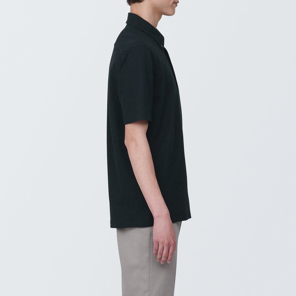 Men's Cool Touch Pique Button Down Polo Shirt