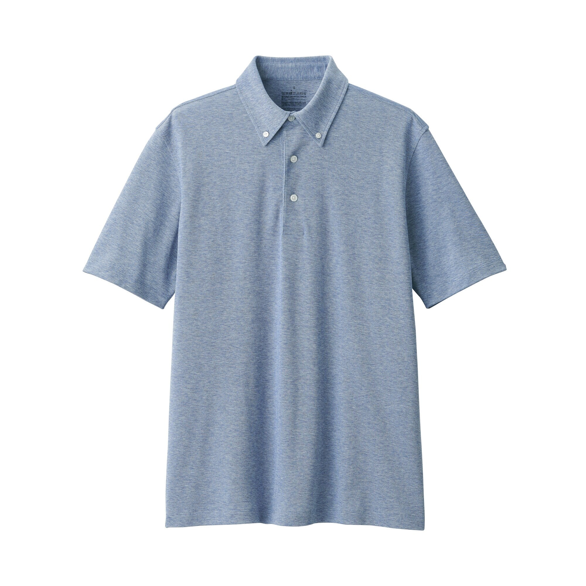 Men's Cool Touch Pique Button Down Polo Shirt