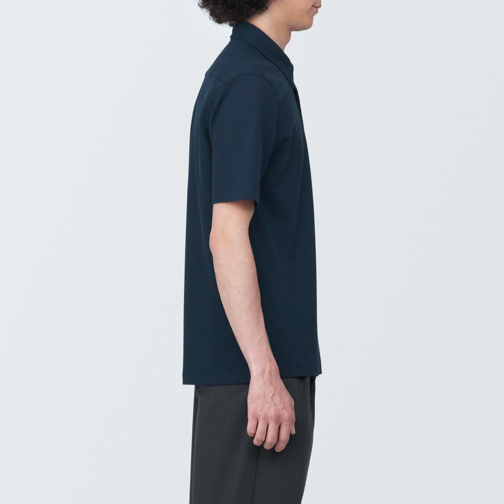 Men's Cool Touch Pique Button Down Polo Shirt