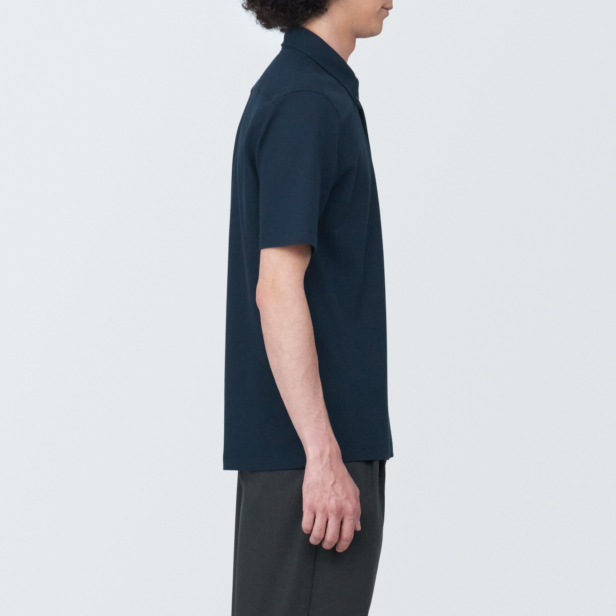 Men's Cool Touch Pique Button Down Polo Shirt
