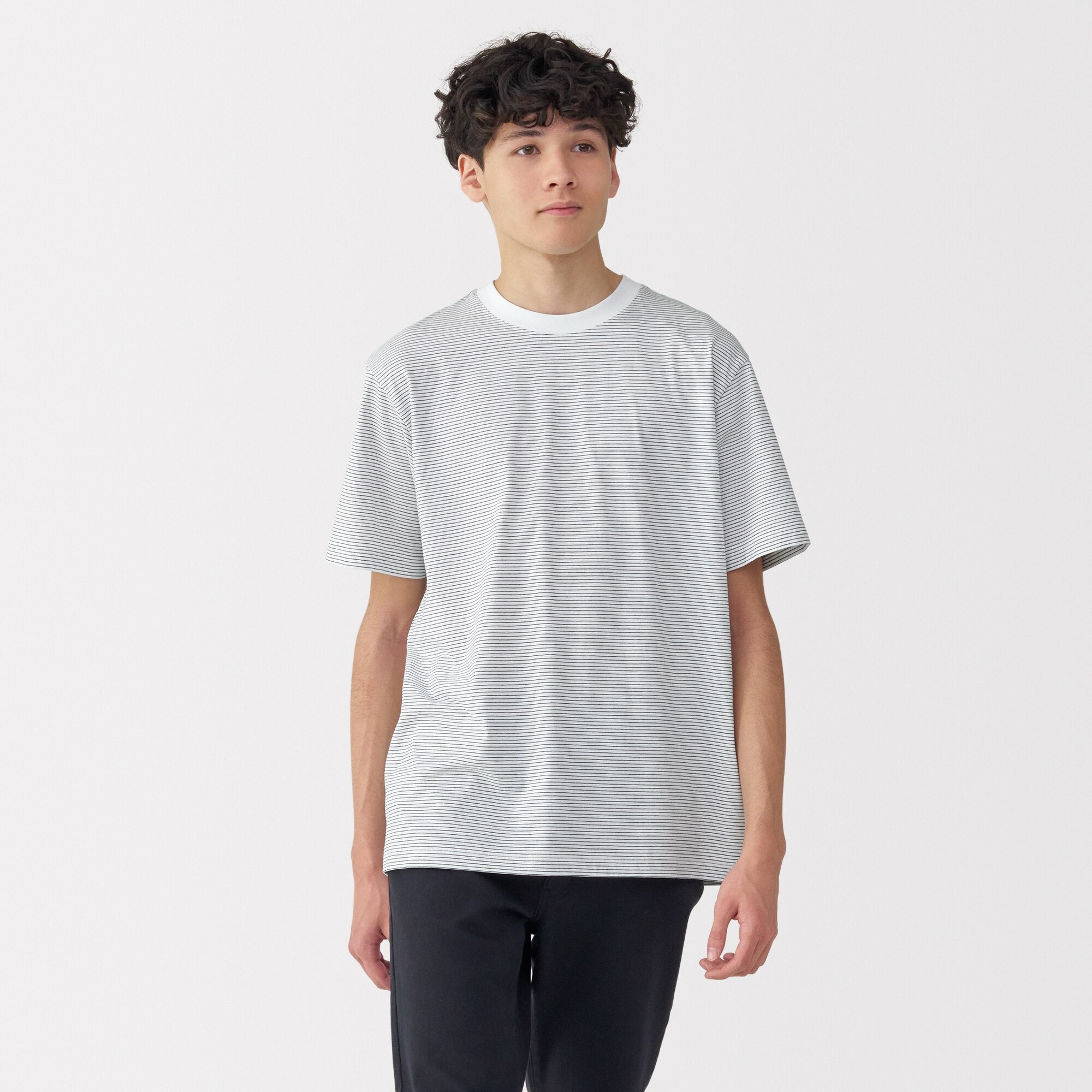 Men's Jersey Crewneck Striped T-Shirt
