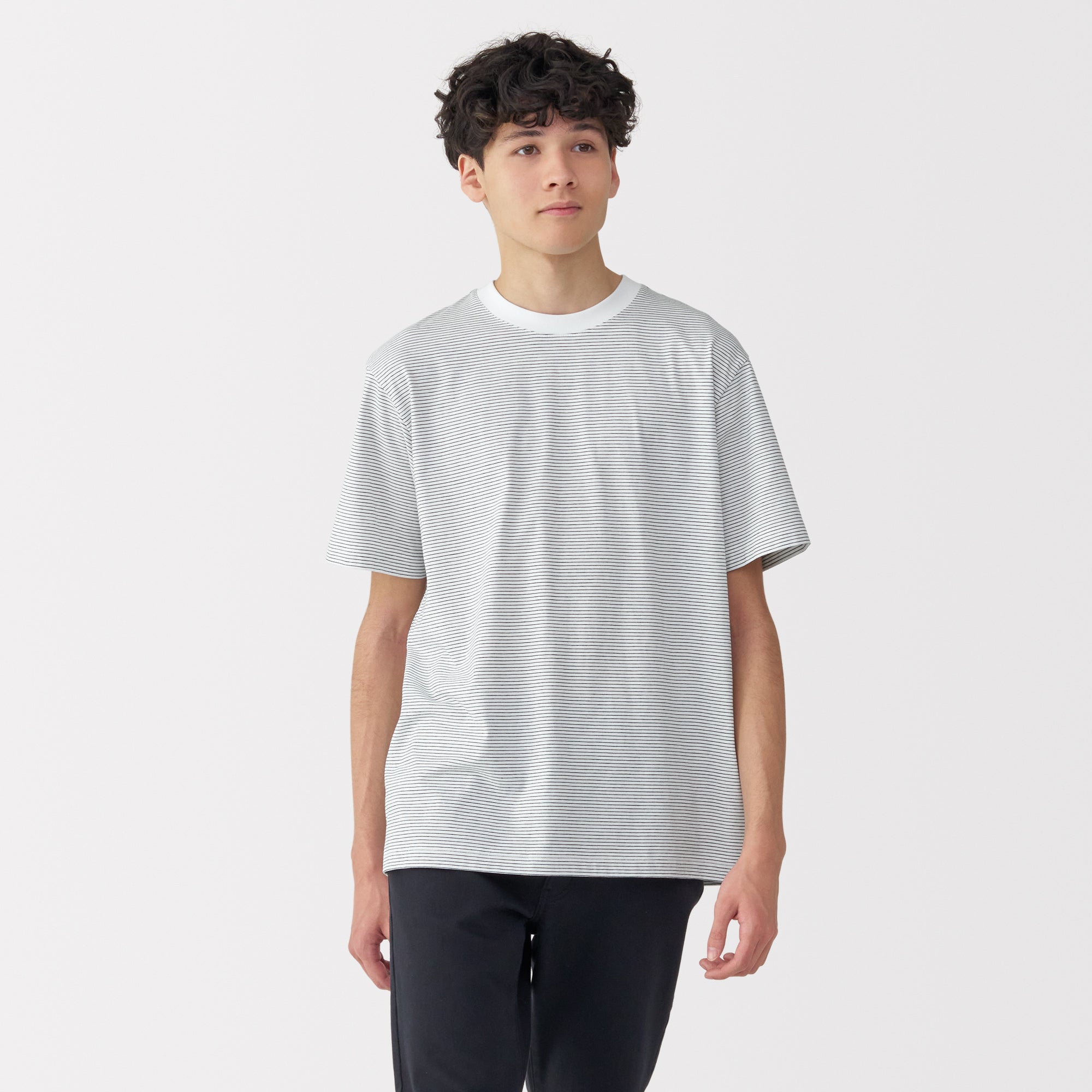 Men's Jersey Crewneck Striped T-Shirt