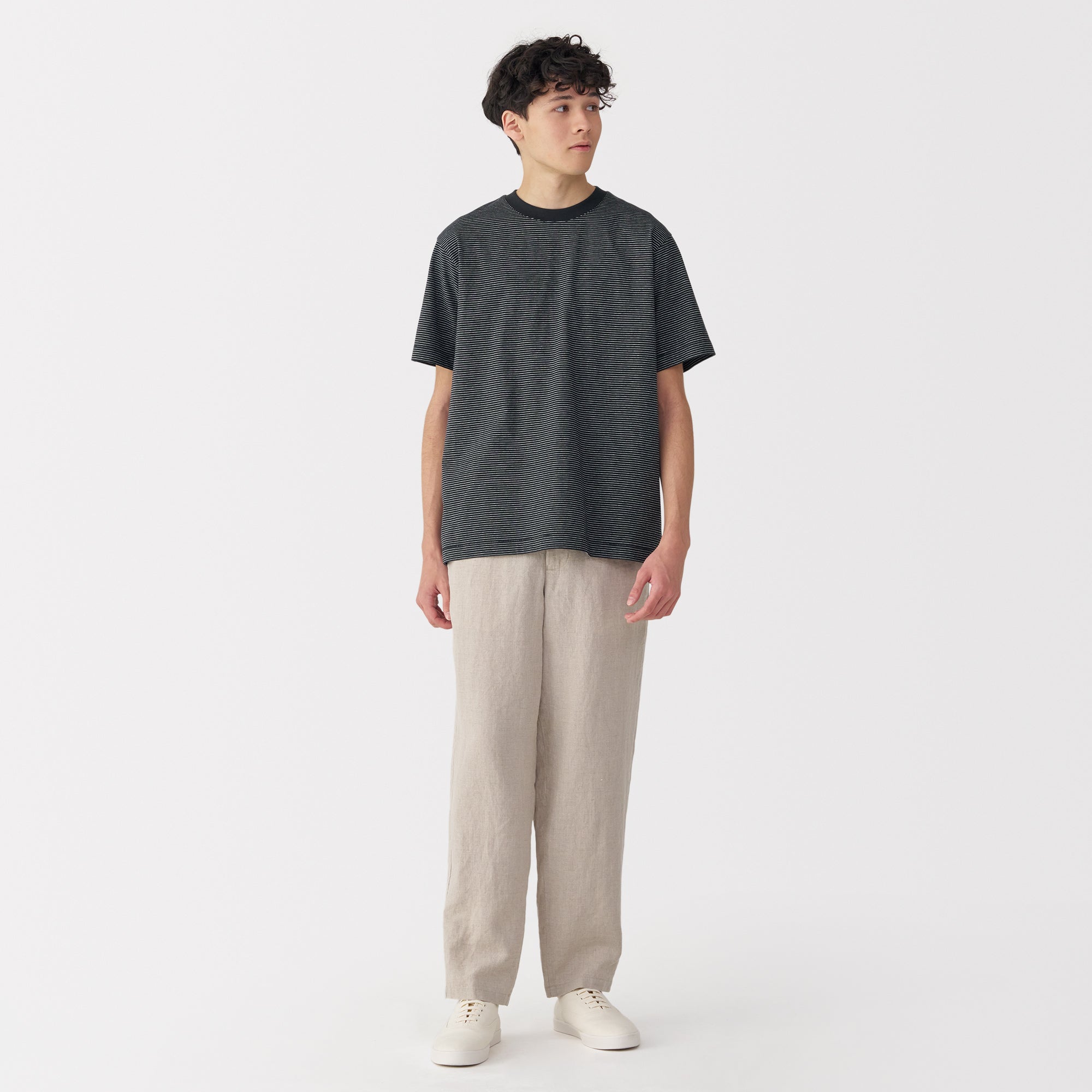 Men's Jersey Crewneck Striped T-Shirt