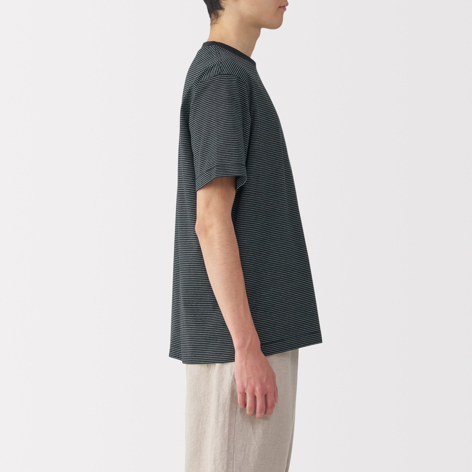 Men's Jersey Crewneck Striped T-Shirt