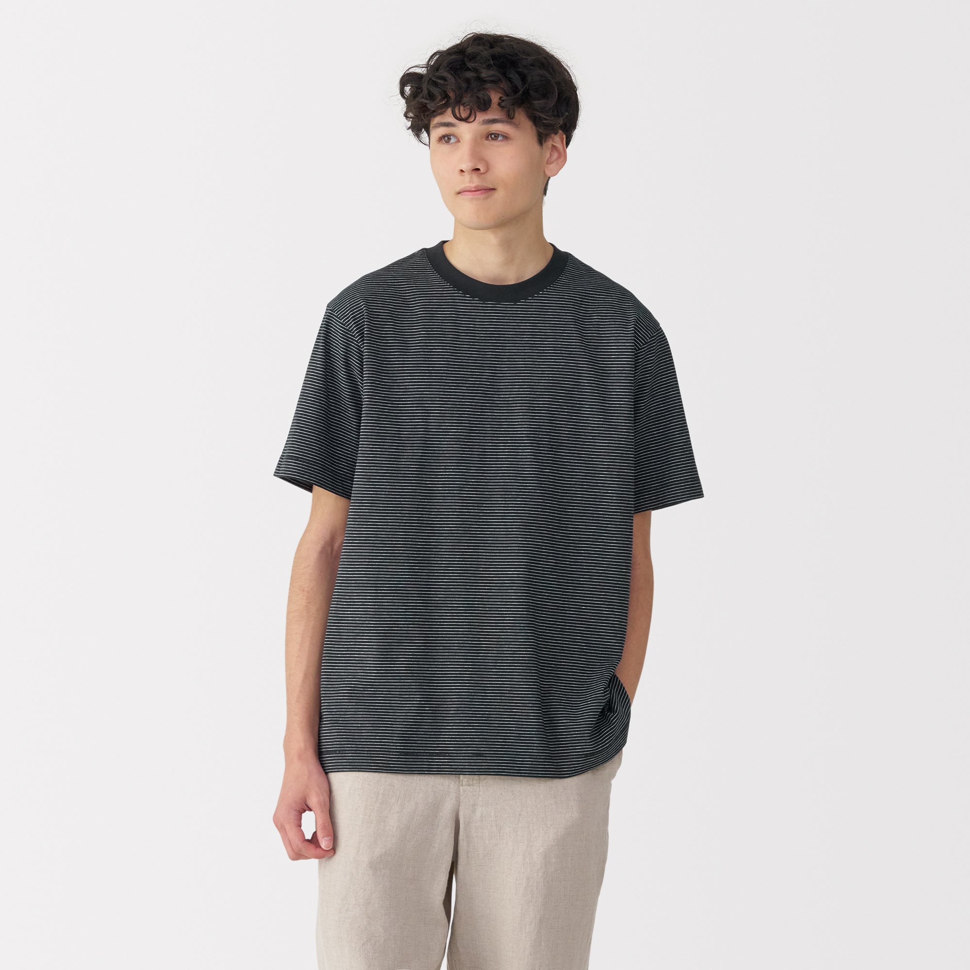 Men's Jersey Crewneck Striped T-Shirt