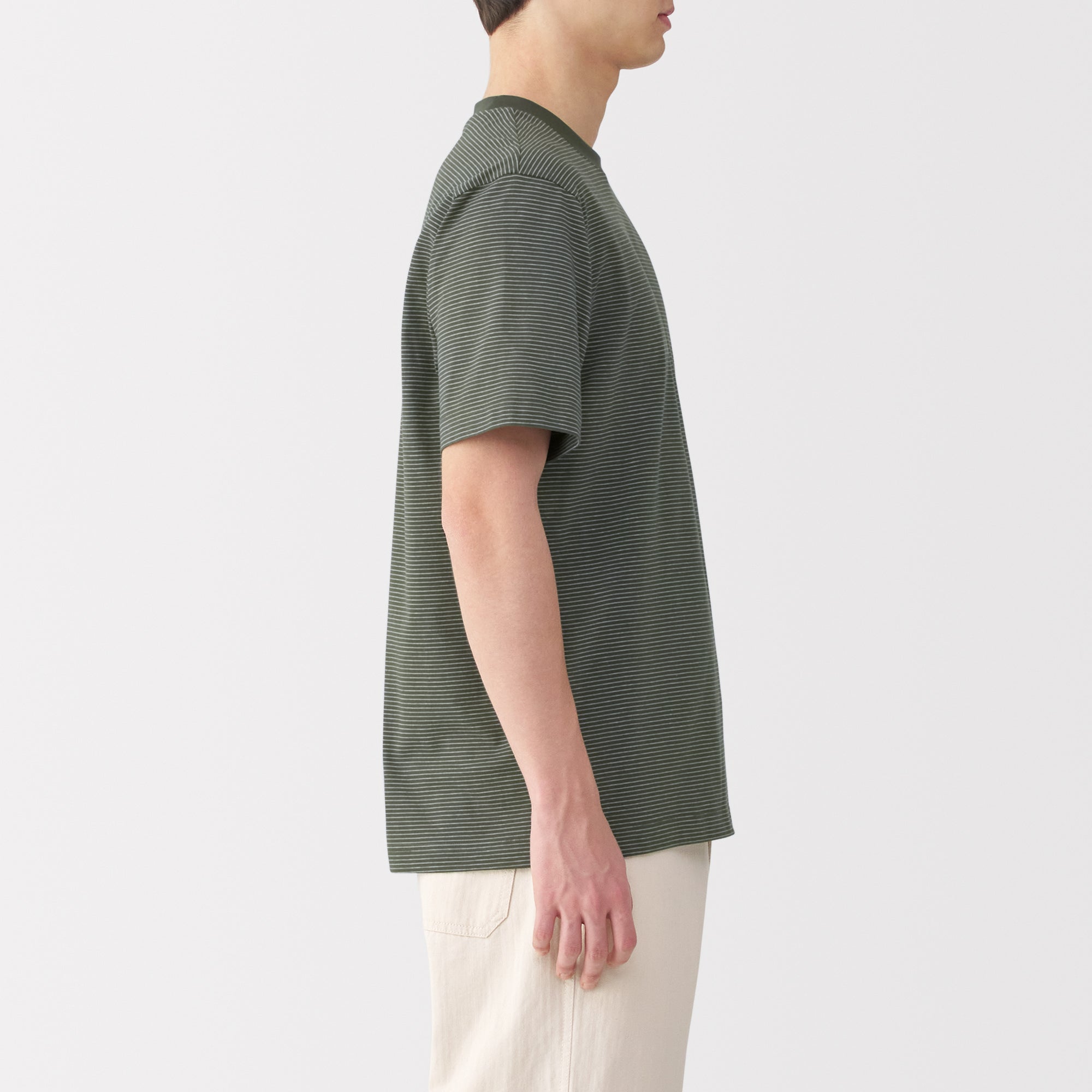 Men's Jersey Crewneck Striped T-Shirt