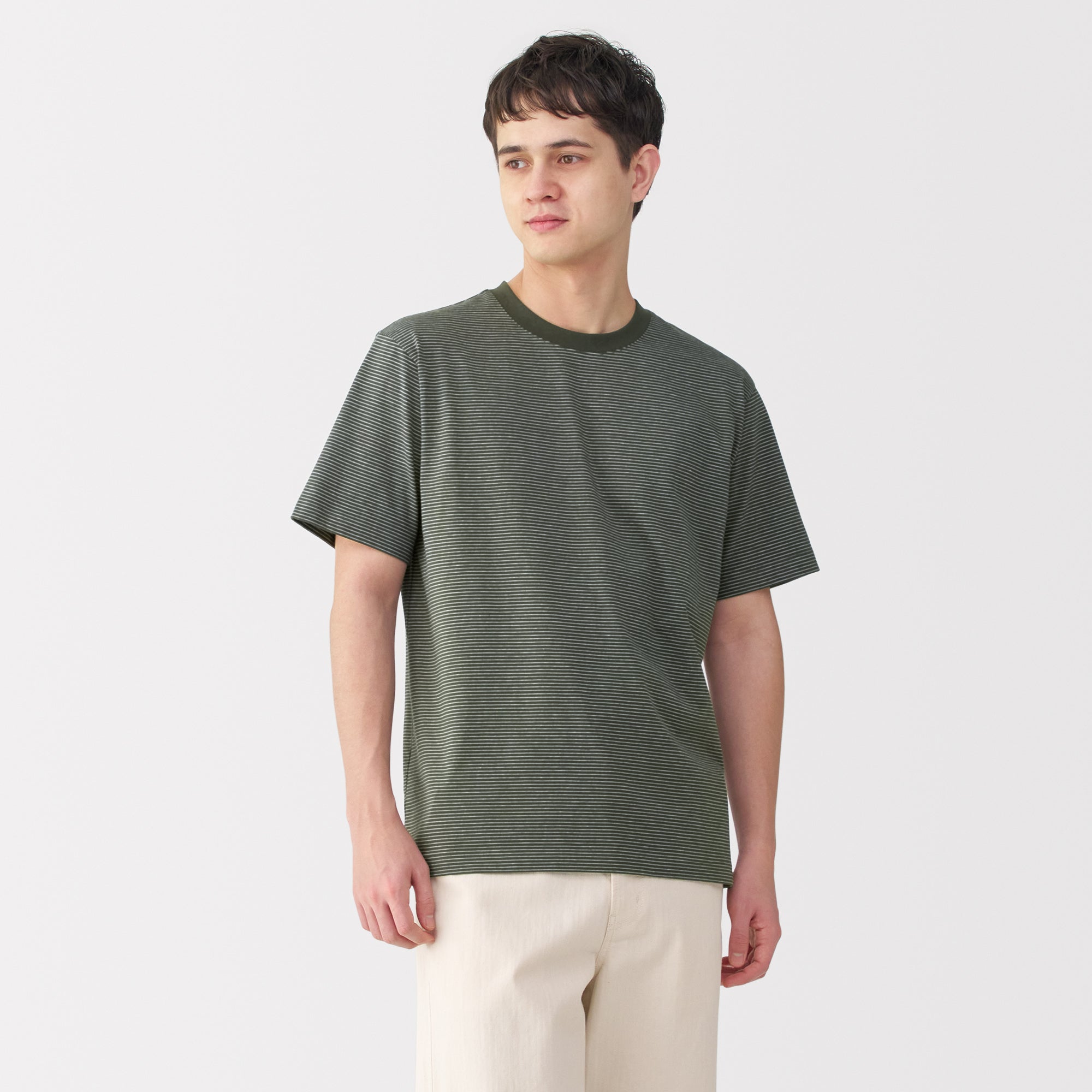 Men's Jersey Crewneck Striped T-Shirt