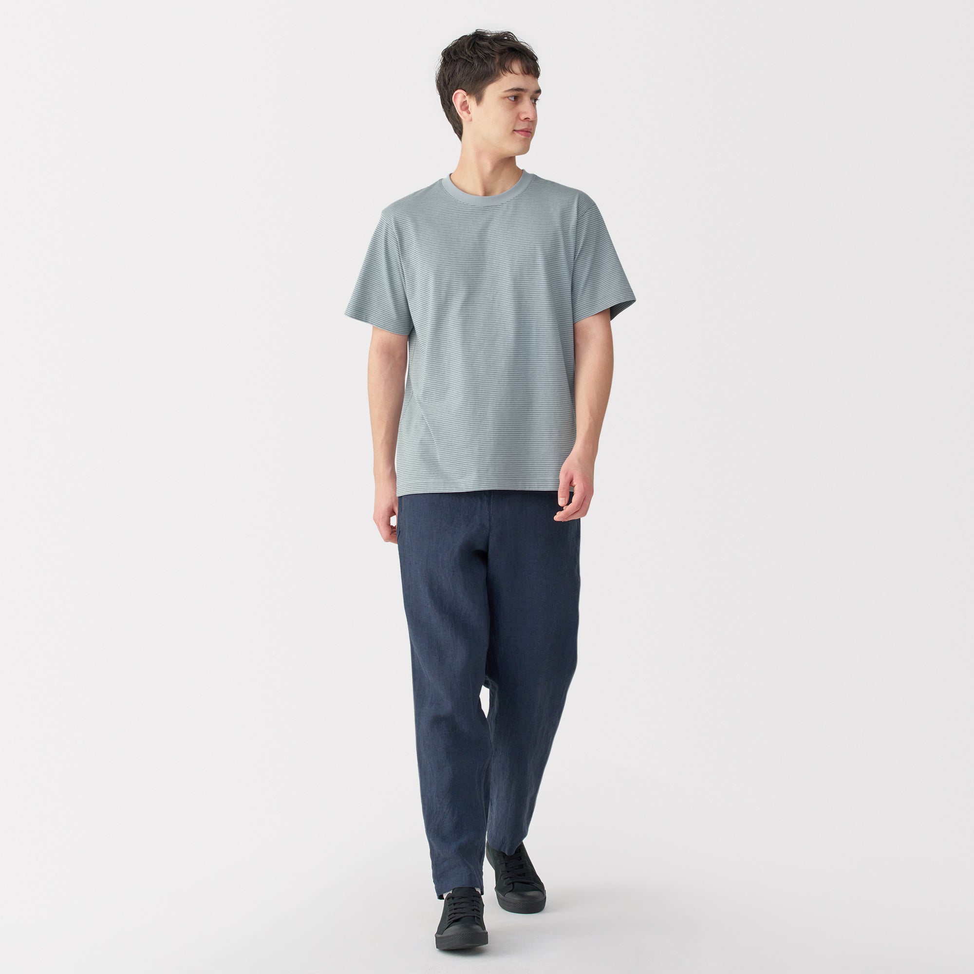 Men's Jersey Crewneck Striped T-Shirt
