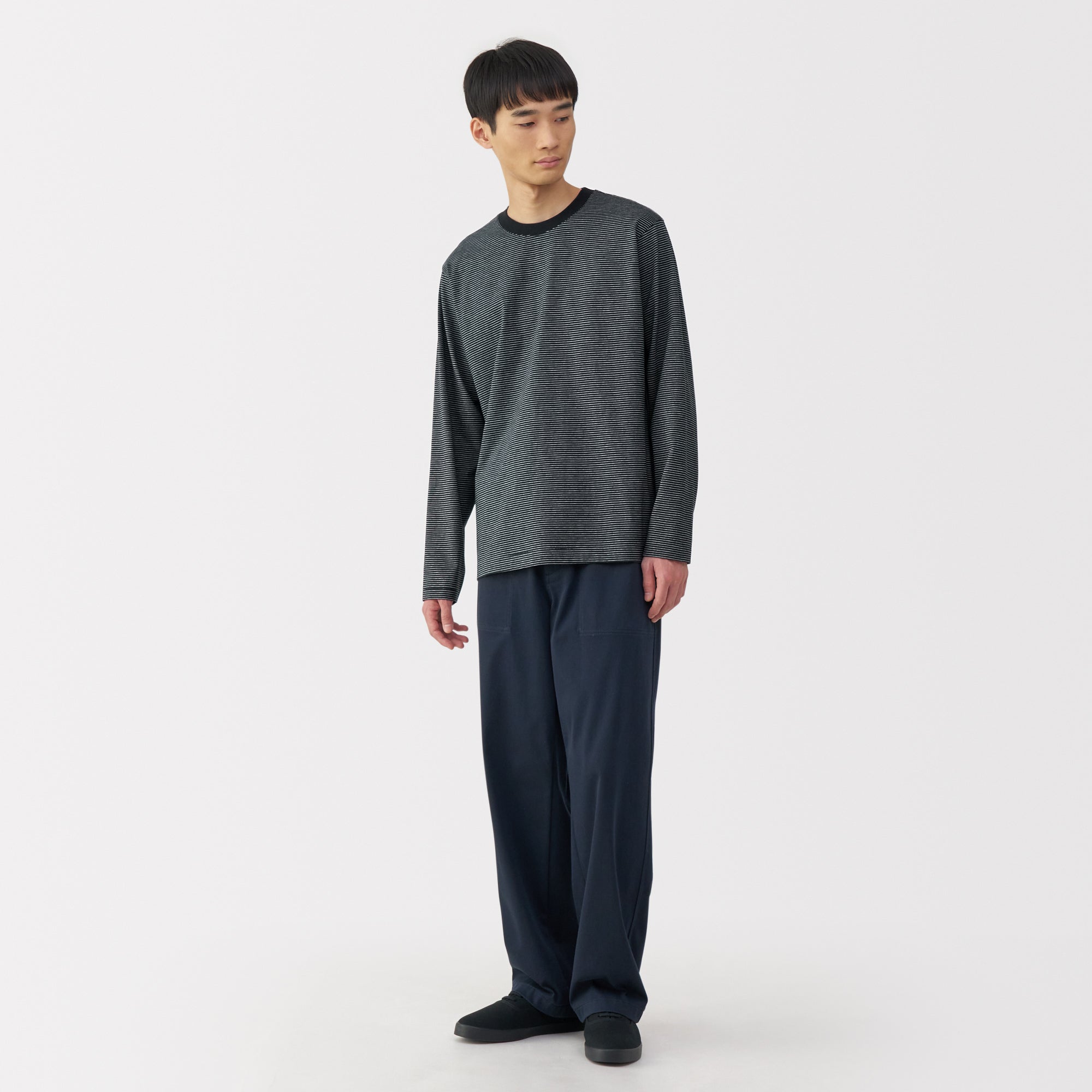 Men's Jersey Crewneck Striped T-Shirt