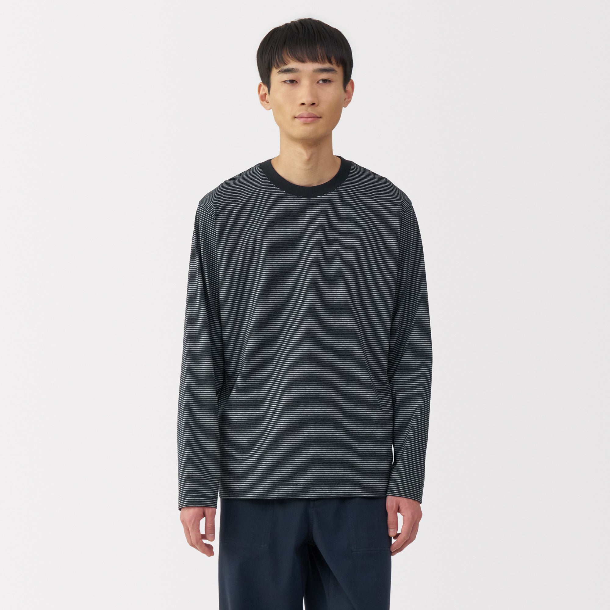Men's Jersey Crewneck Striped T-Shirt
