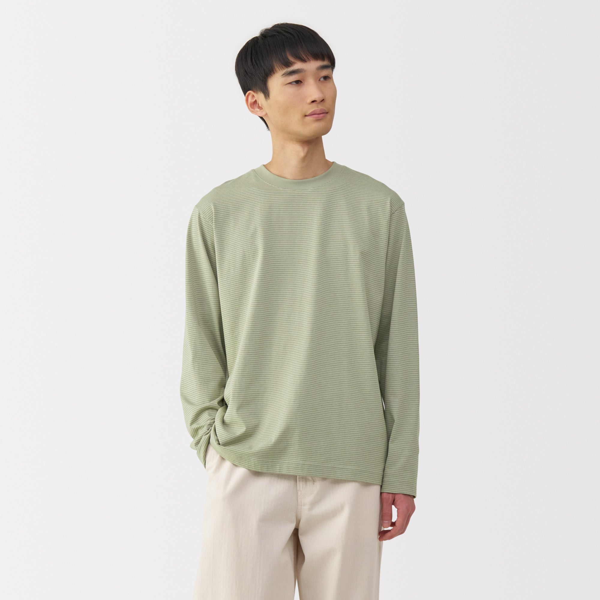 Men's Jersey Crewneck Striped T-Shirt