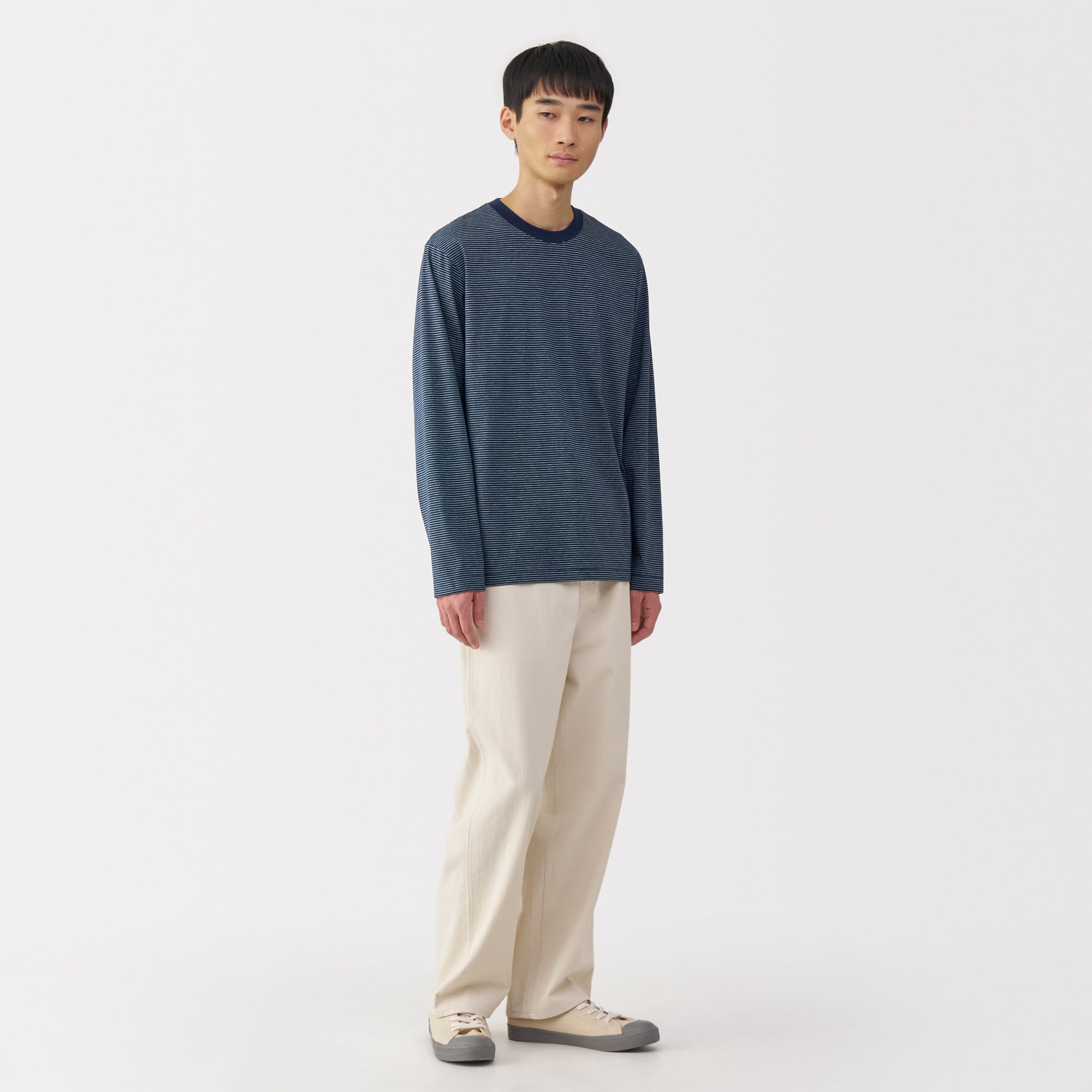 Men's Jersey Crewneck Striped T-Shirt