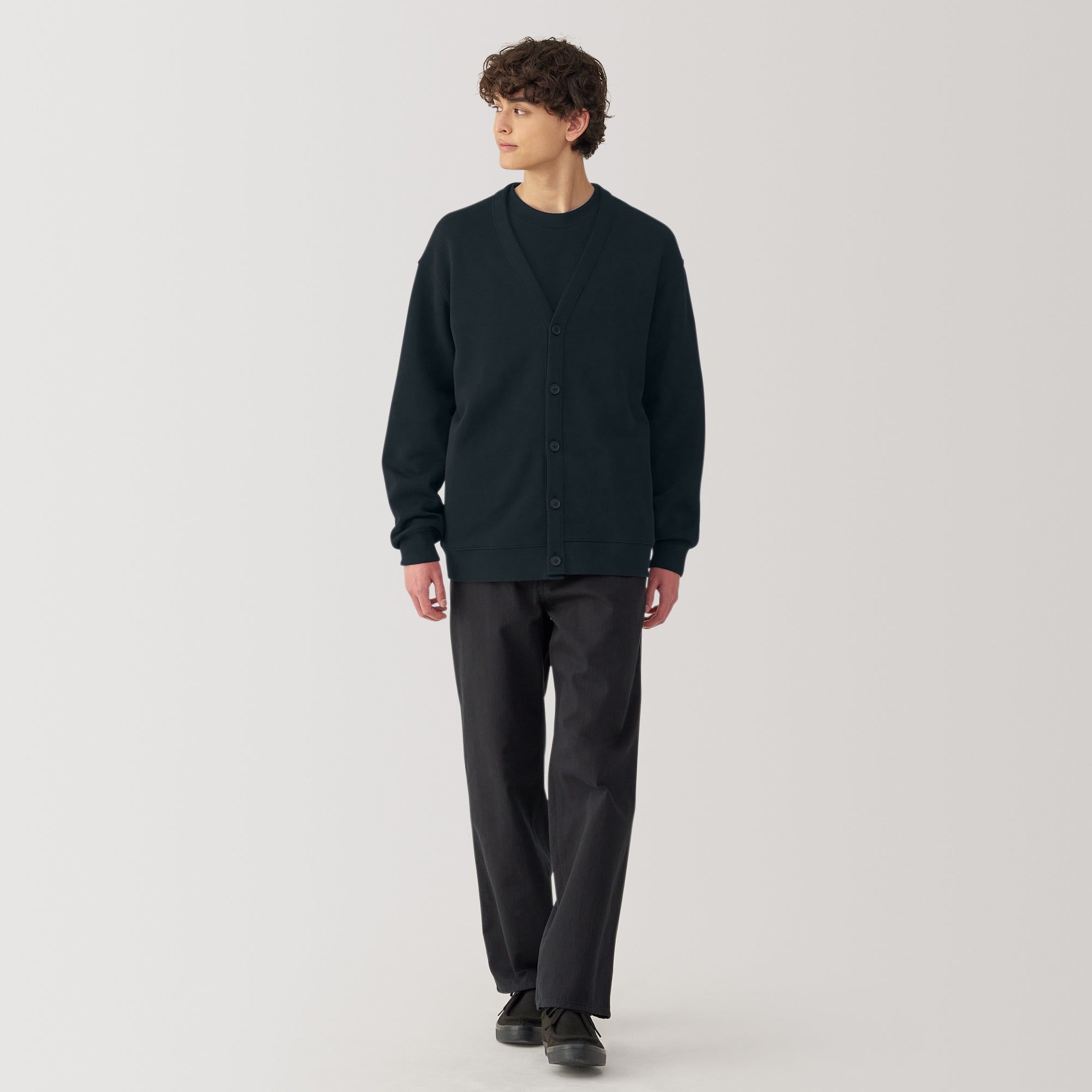 Men's Double Knit V-Neck Cardigan
