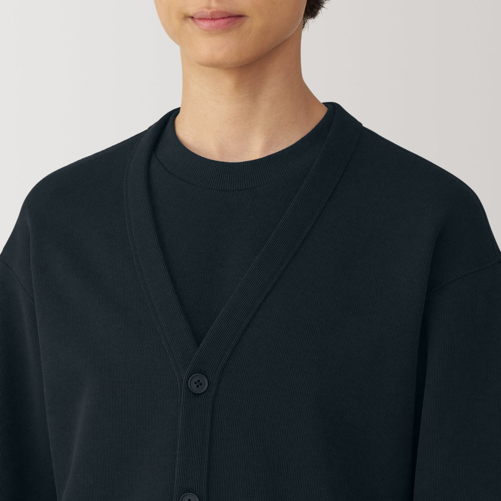 Men's Double Knit V-Neck Cardigan