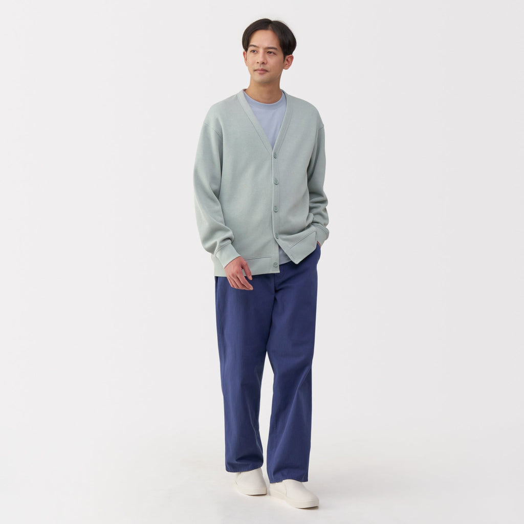 Men's Double Knit V-Neck Cardigan