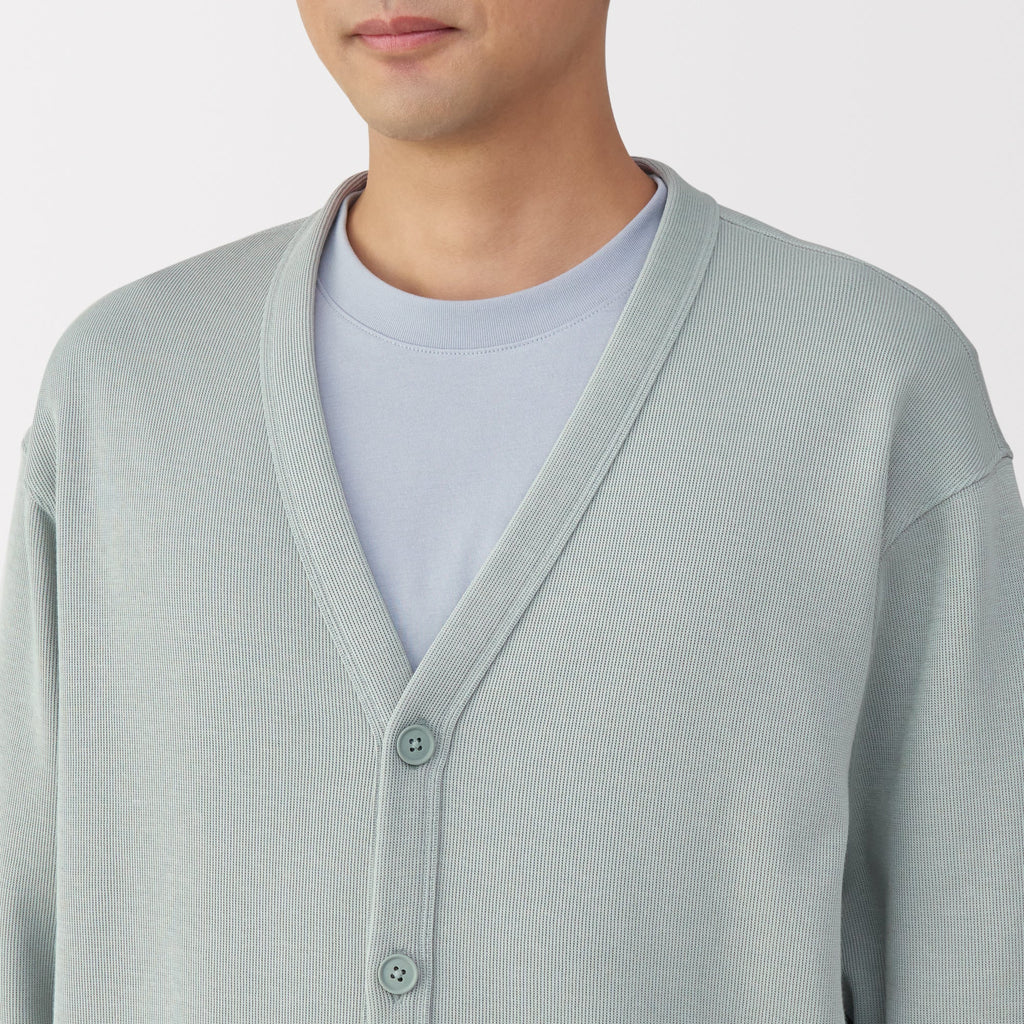 Men's Double Knit V-Neck Cardigan