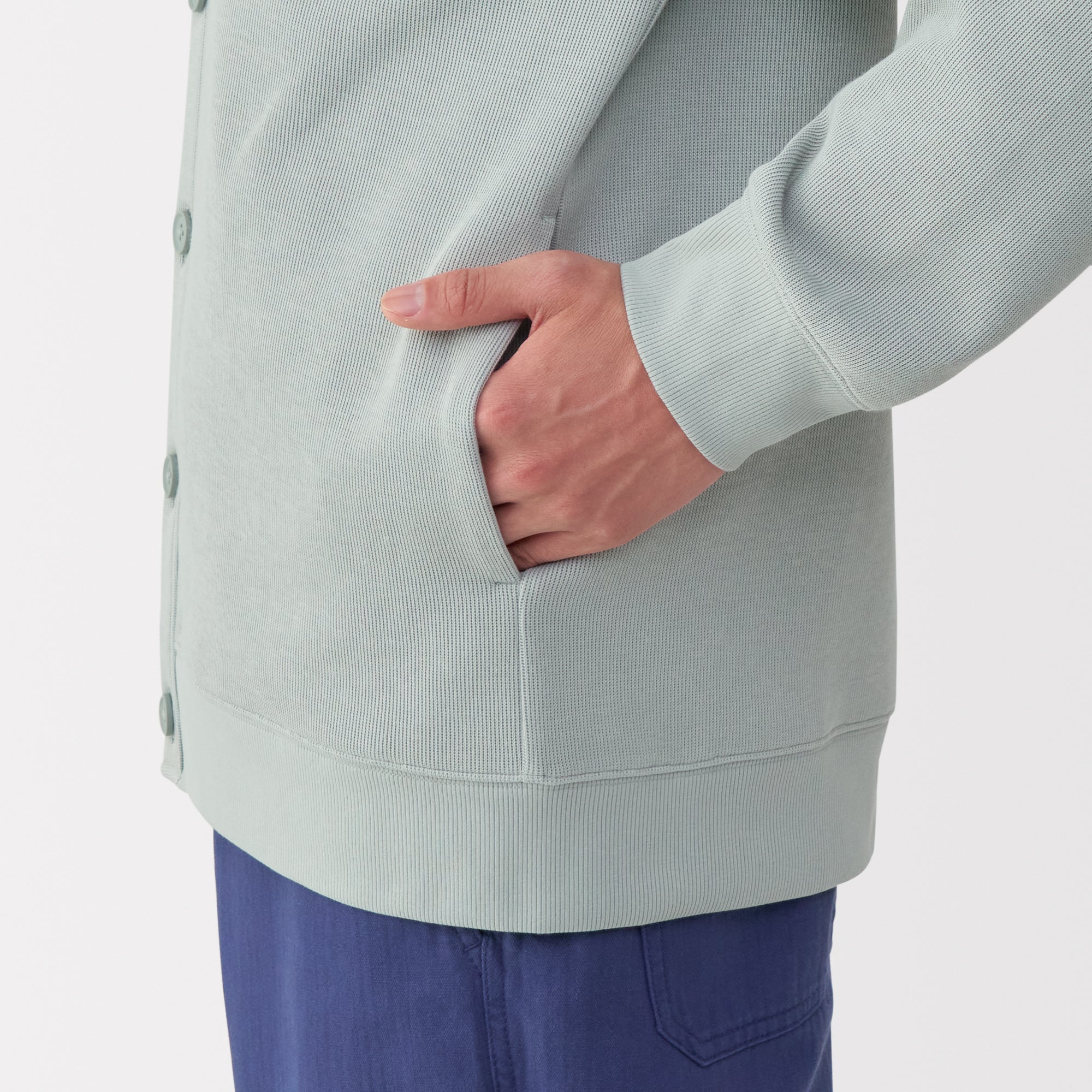 Men's Double Knit V-Neck Cardigan
