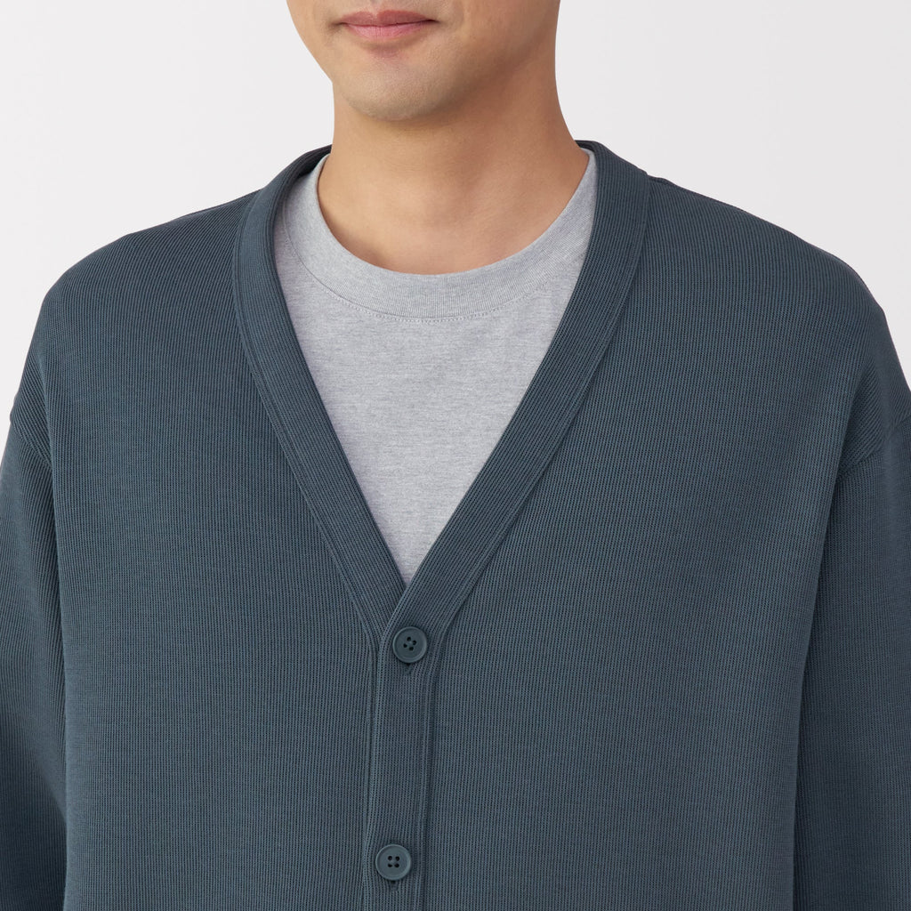 Men's Double Knit V-Neck Cardigan