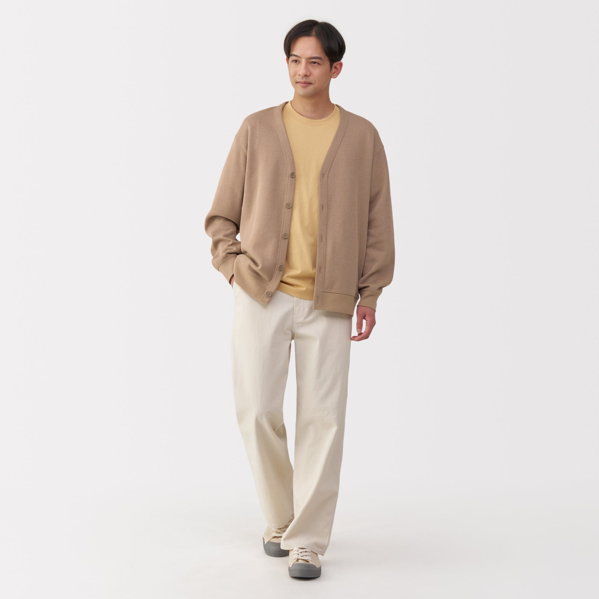 Men's Double Knit V-Neck Cardigan