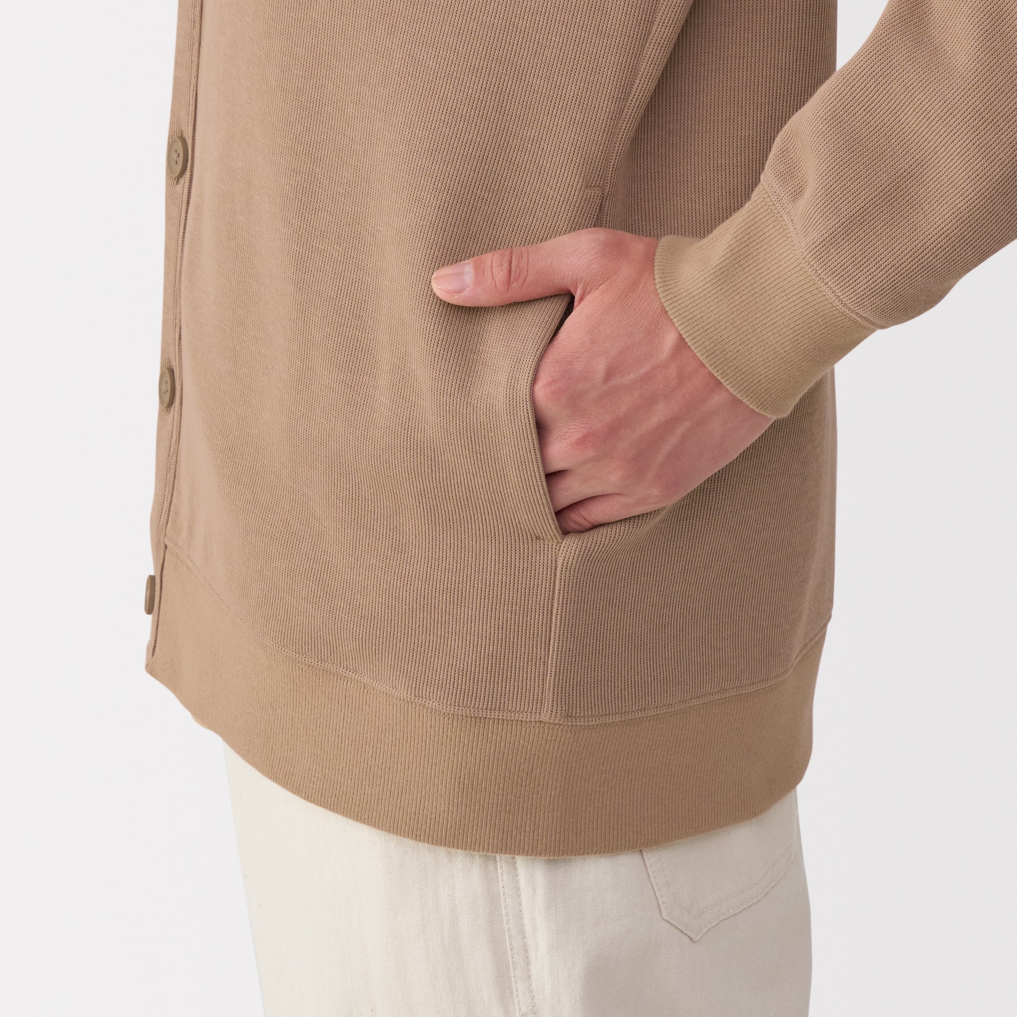 Men's Double Knit V-Neck Cardigan