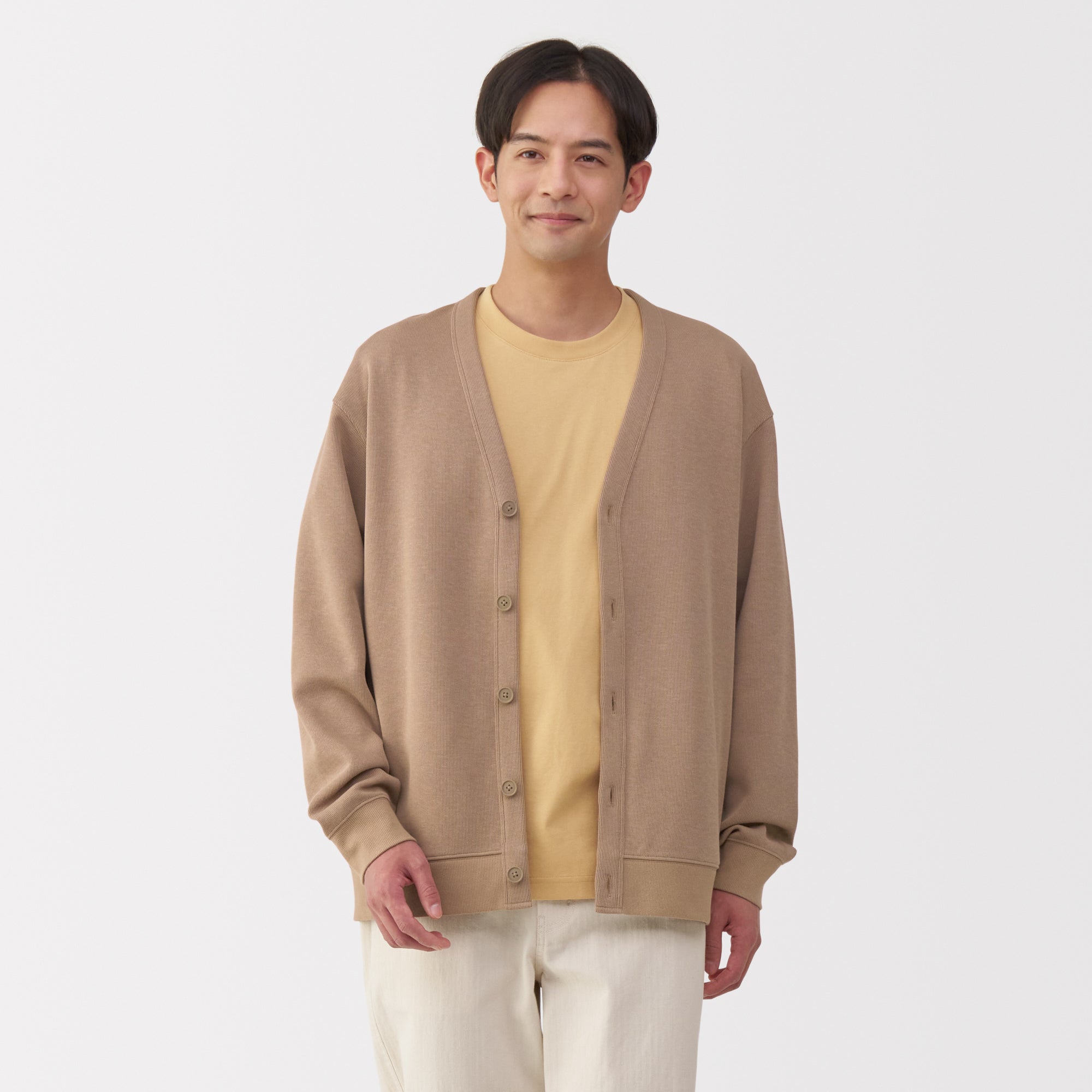 Men's Double Knit V-Neck Cardigan