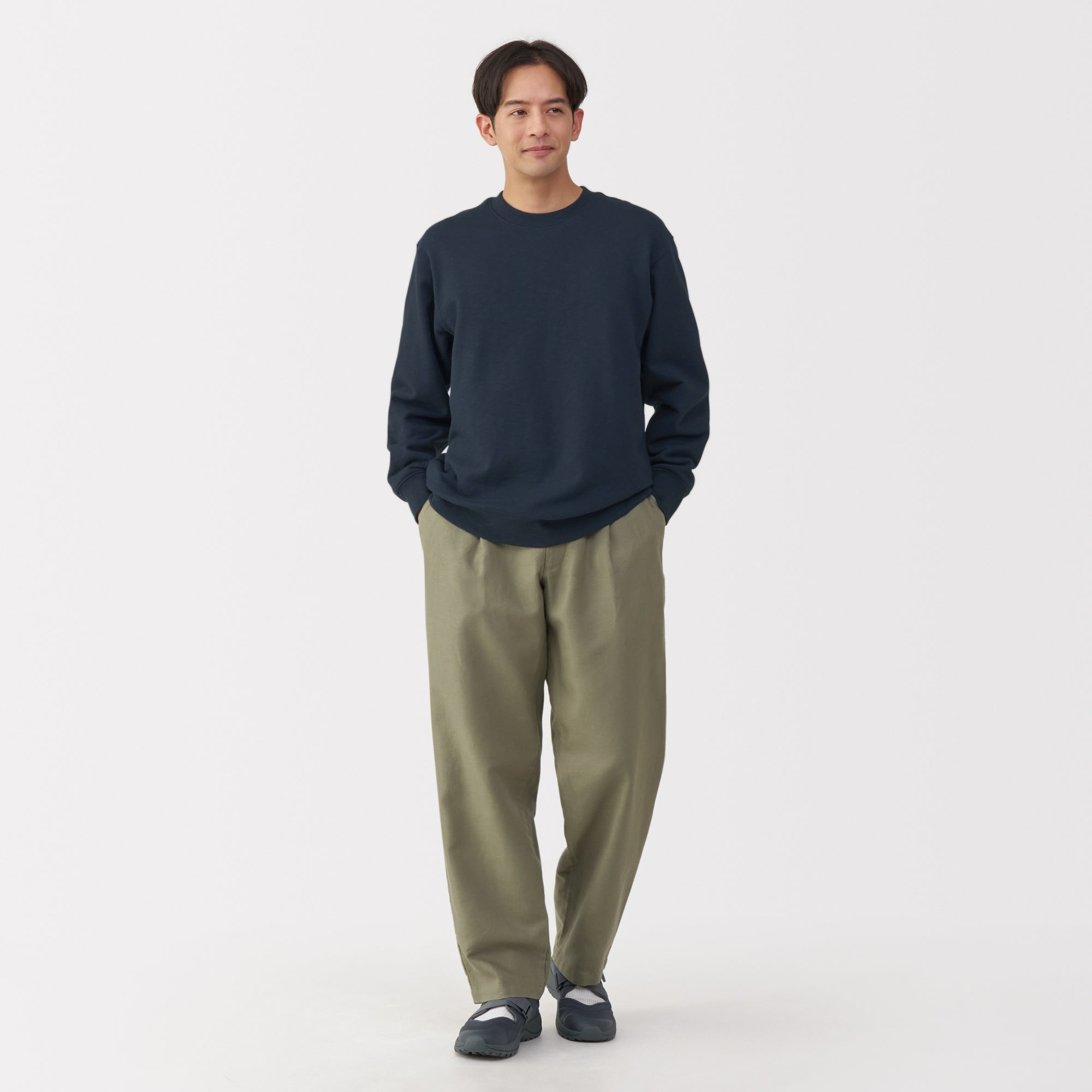 Men's Slub Jersey Crewneck Pullover