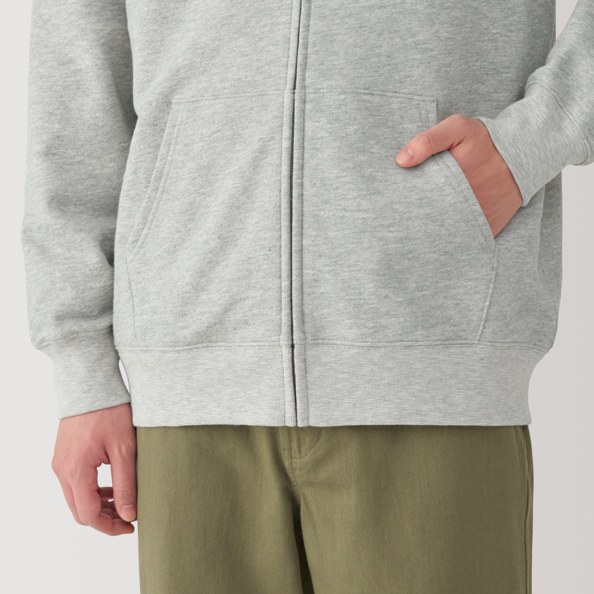 Men's Slub Jersey Zip Up Hoodie