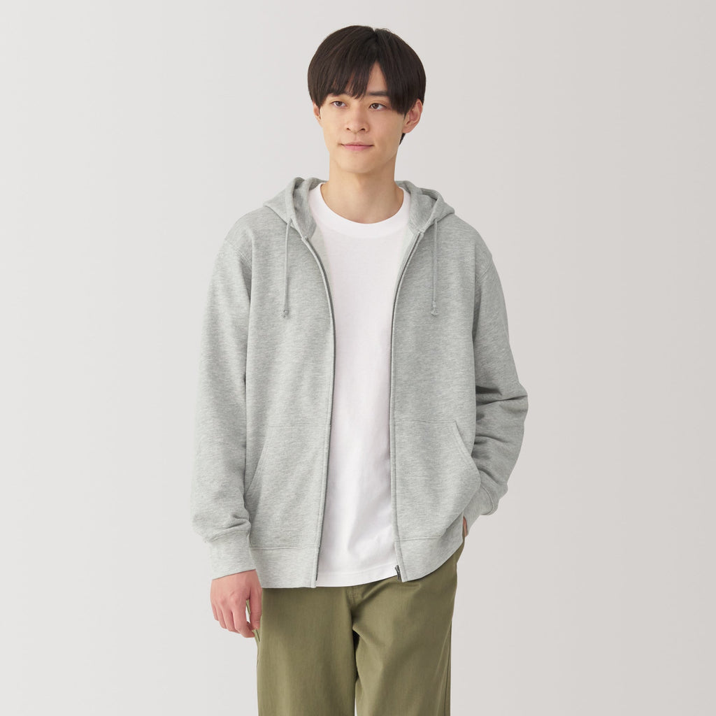 Men's Slub Jersey Zip Up Hoodie