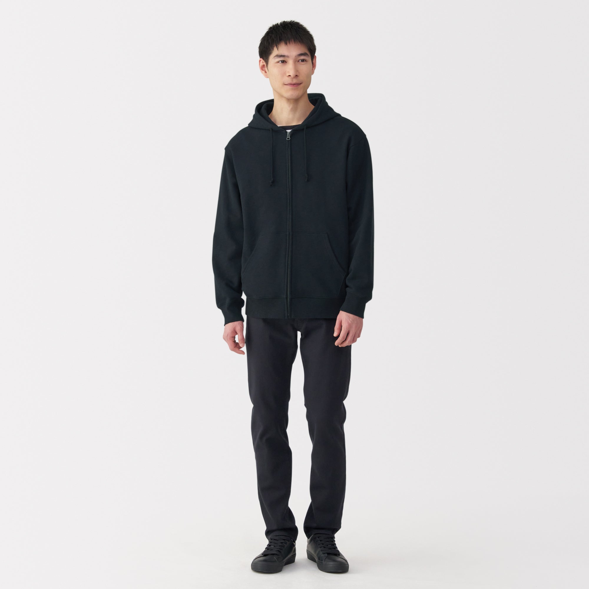 Men's Slub Jersey Zip Up Hoodie