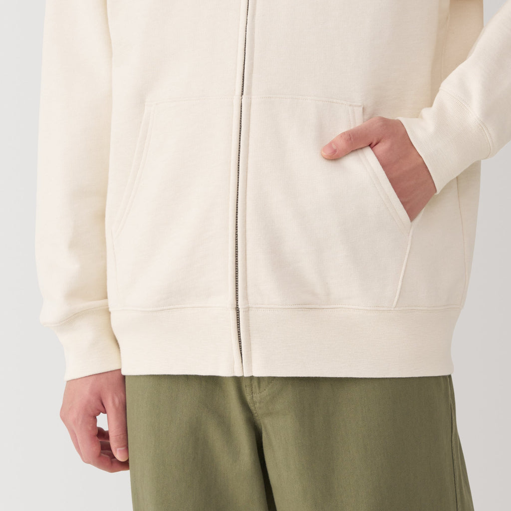 Men's Slub Jersey Zip Up Hoodie