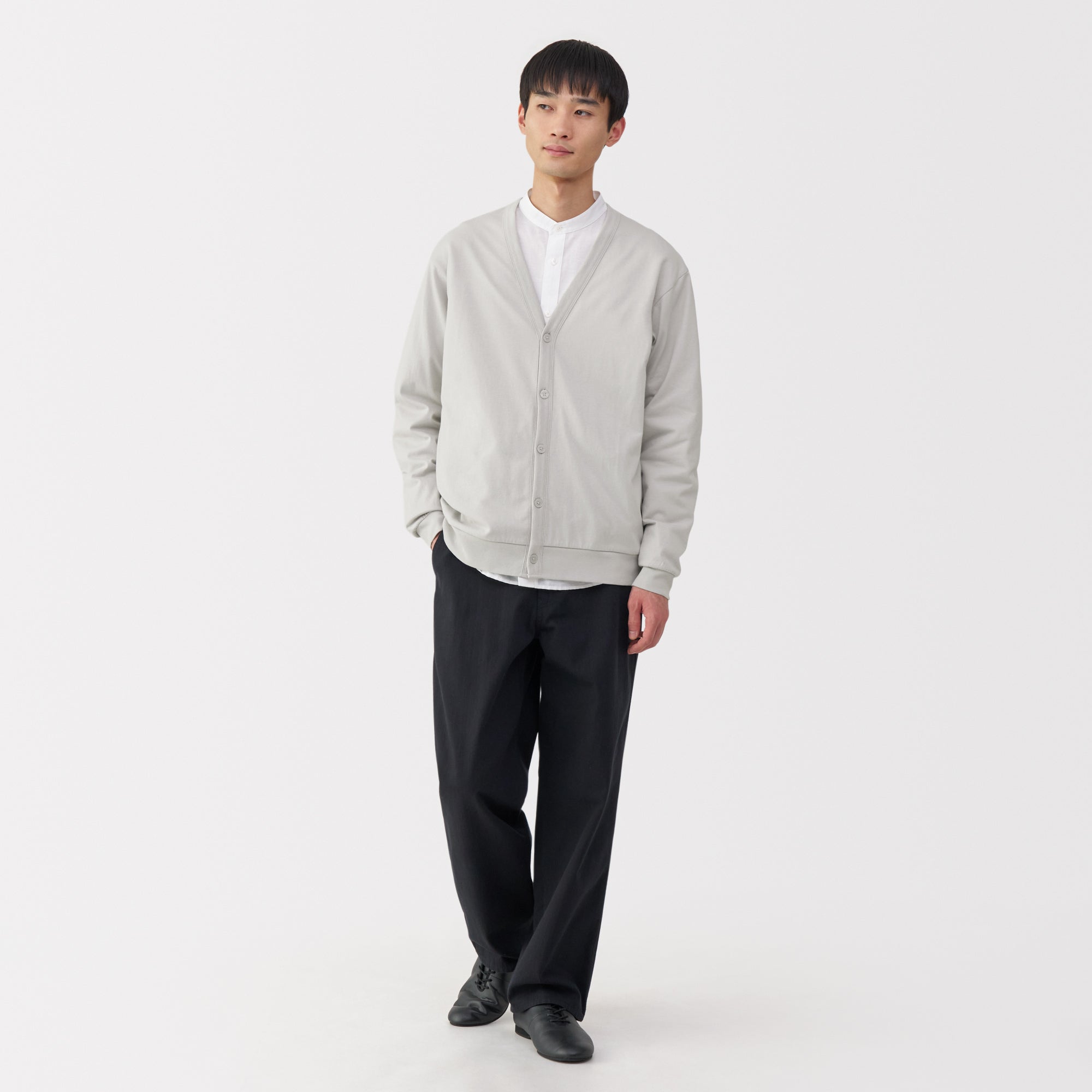 Men's Jersey V Neck Cardigan