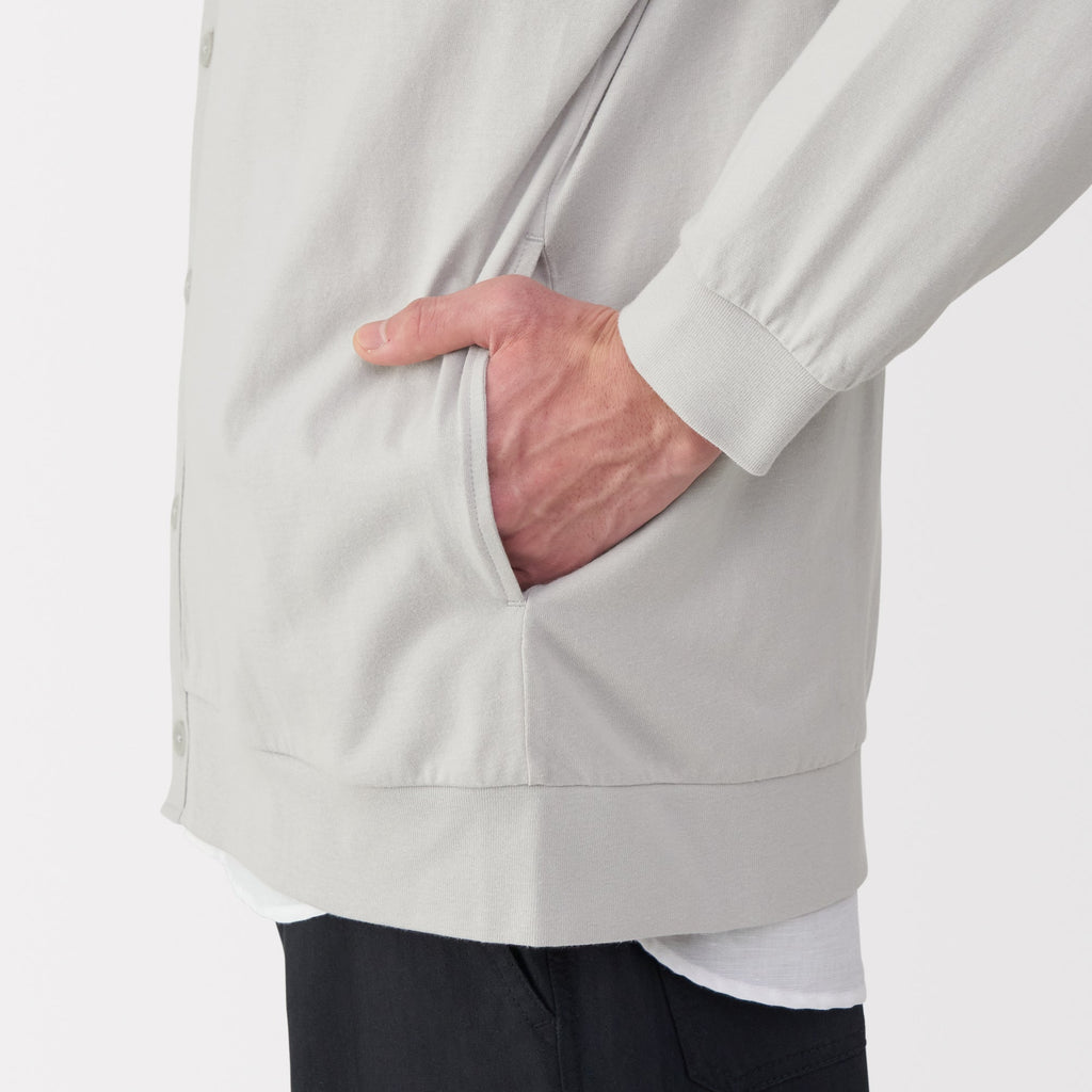 Men's Jersey V Neck Cardigan