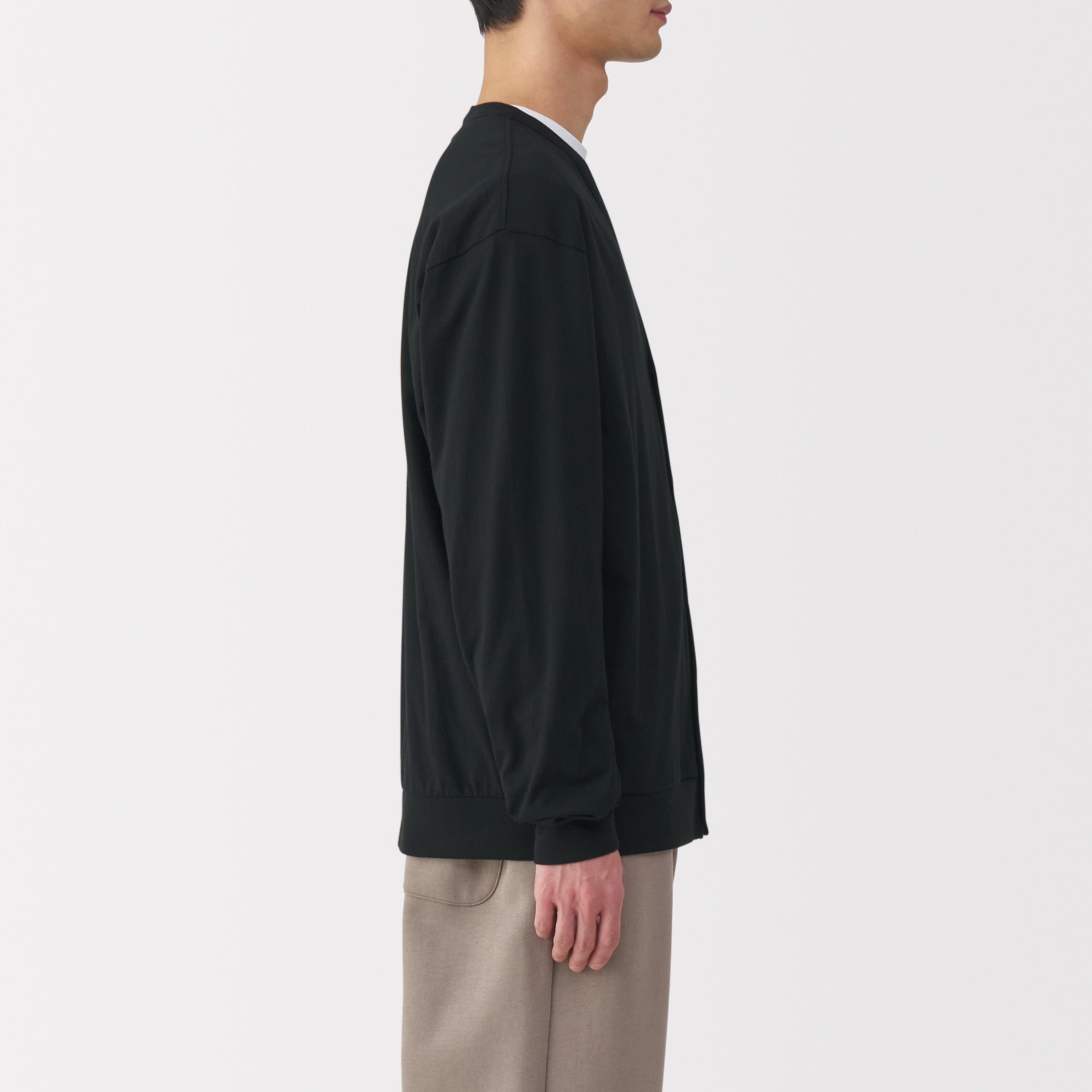 Men's Jersey V Neck Cardigan