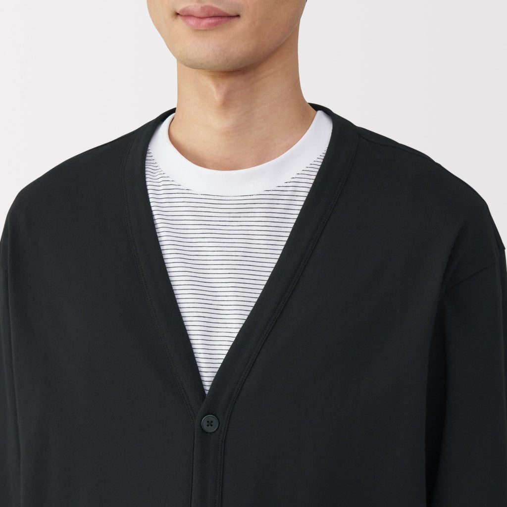 Men's Jersey V Neck Cardigan