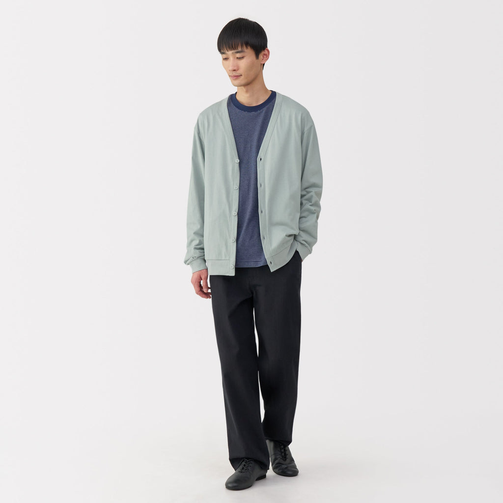Men's Jersey V Neck Cardigan