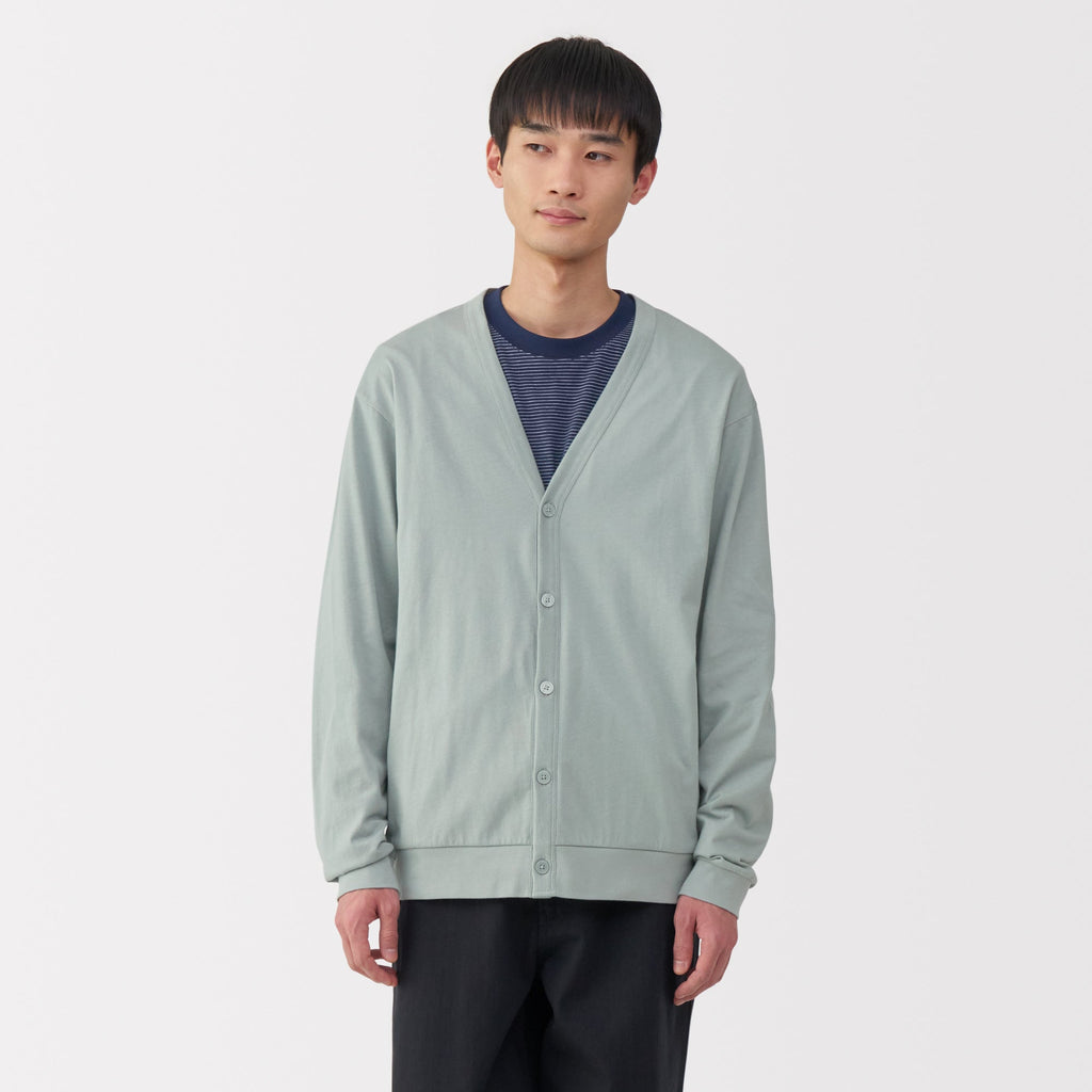 Men's Jersey V Neck Cardigan