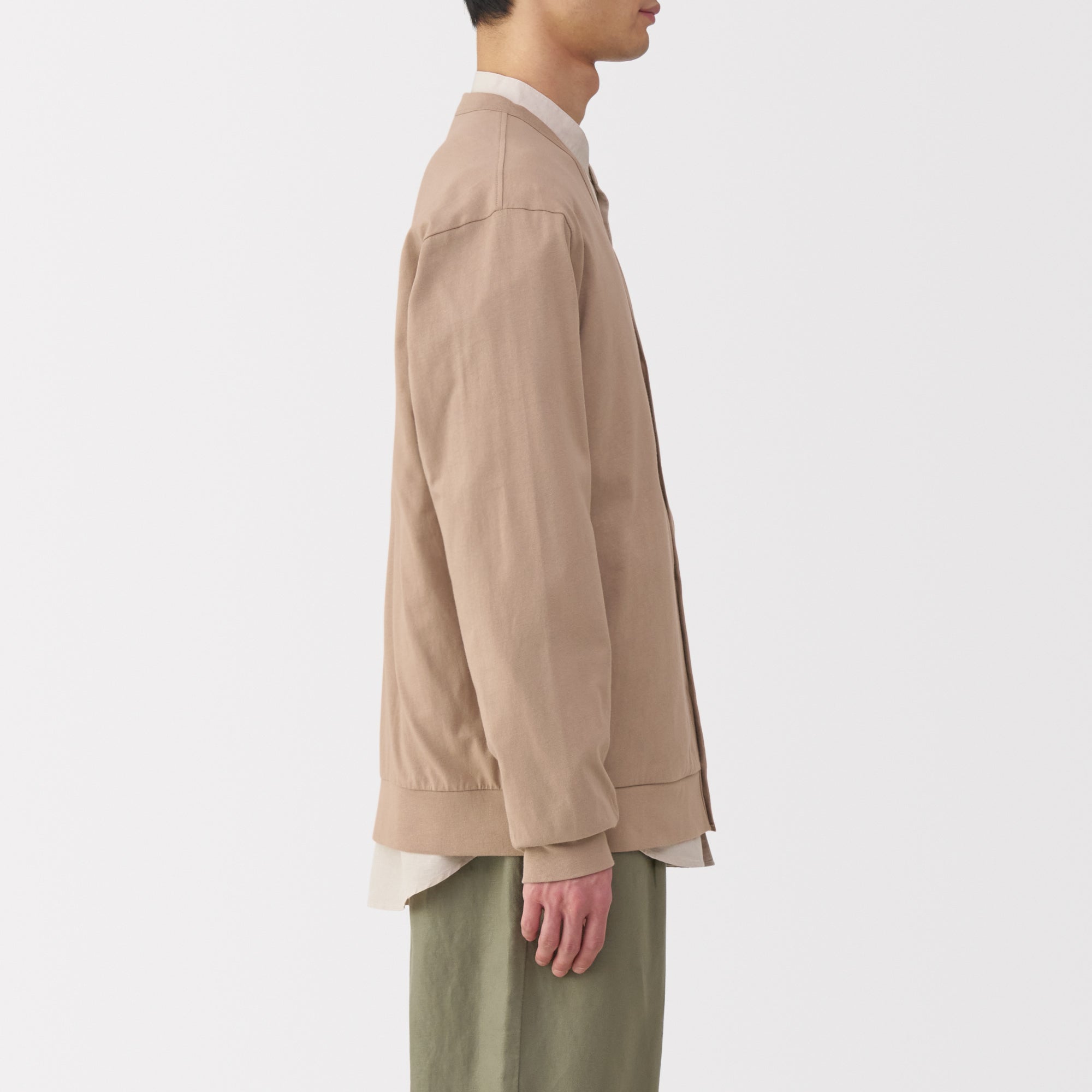 Men's Jersey V Neck Cardigan