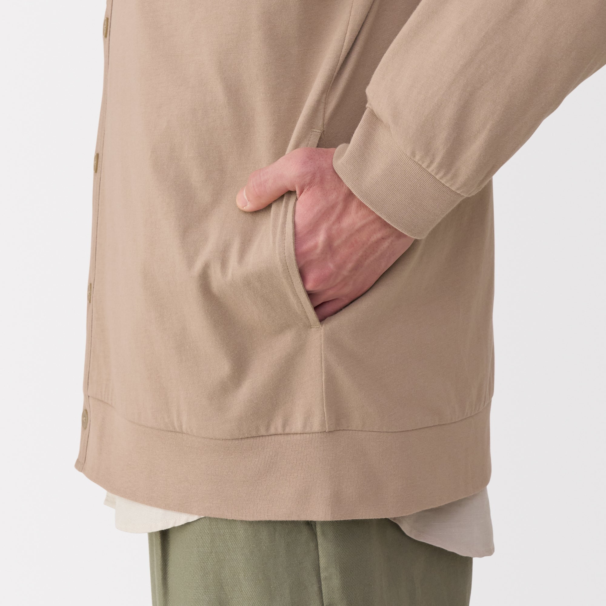 Men's Jersey V Neck Cardigan