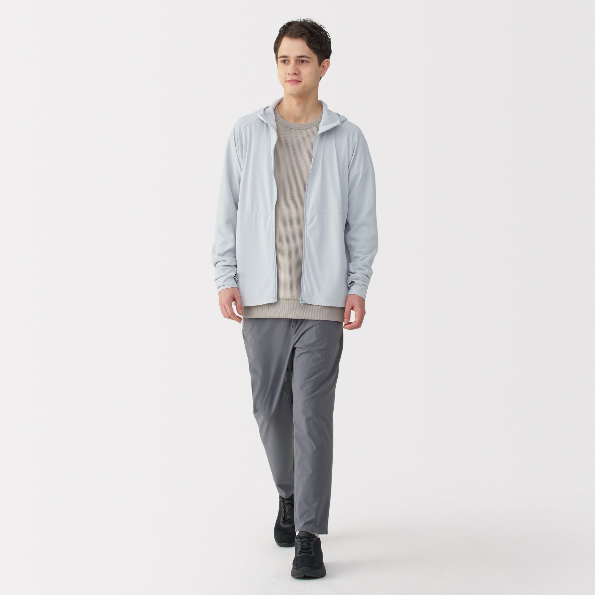 Men's UV Protection Quick Dry Pocketable Zip-Up Hoodie