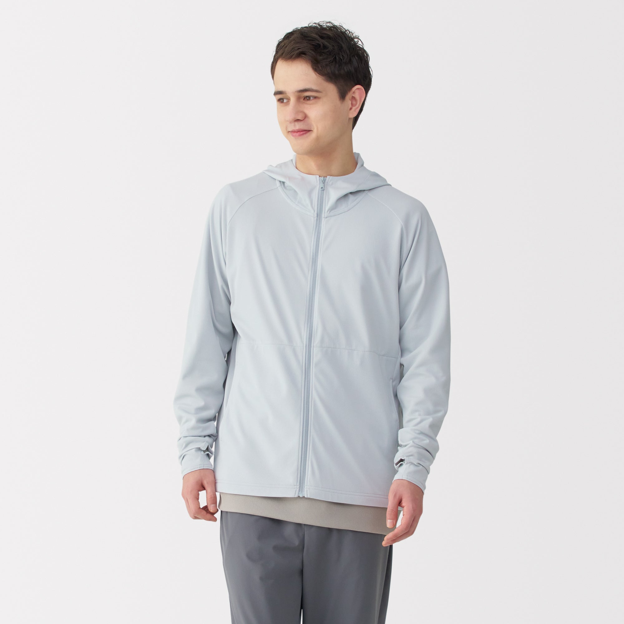 Men's UV Protection Quick Dry Pocketable Zip-Up Hoodie