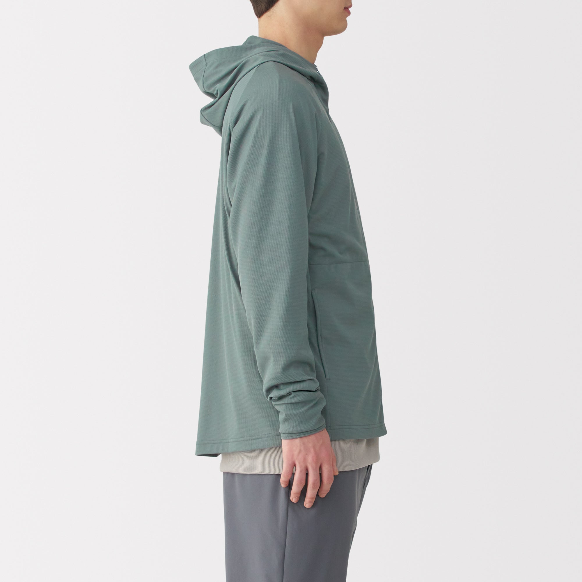 Men's UV Protection Quick Dry Pocketable Zip-Up Hoodie