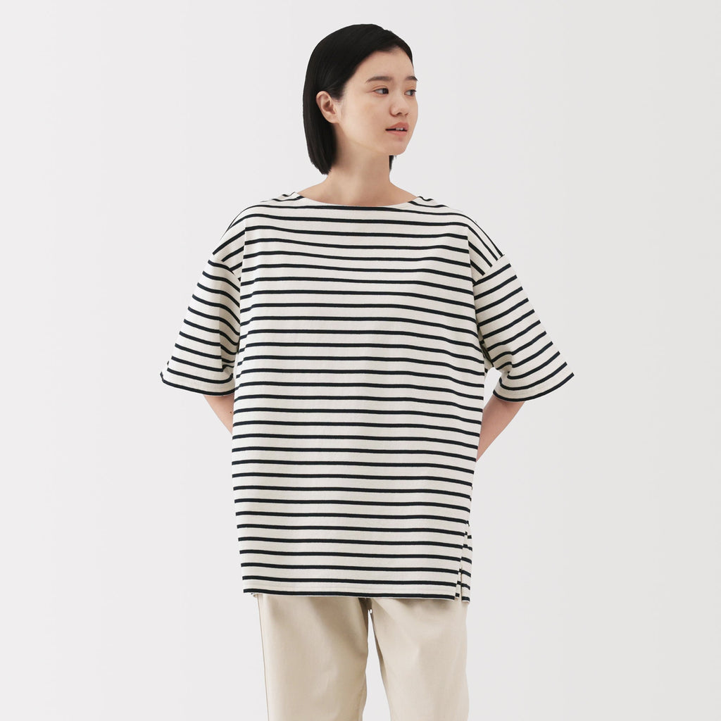 Men's Heavyweight Boatneck Half Sleeve T-Shirt