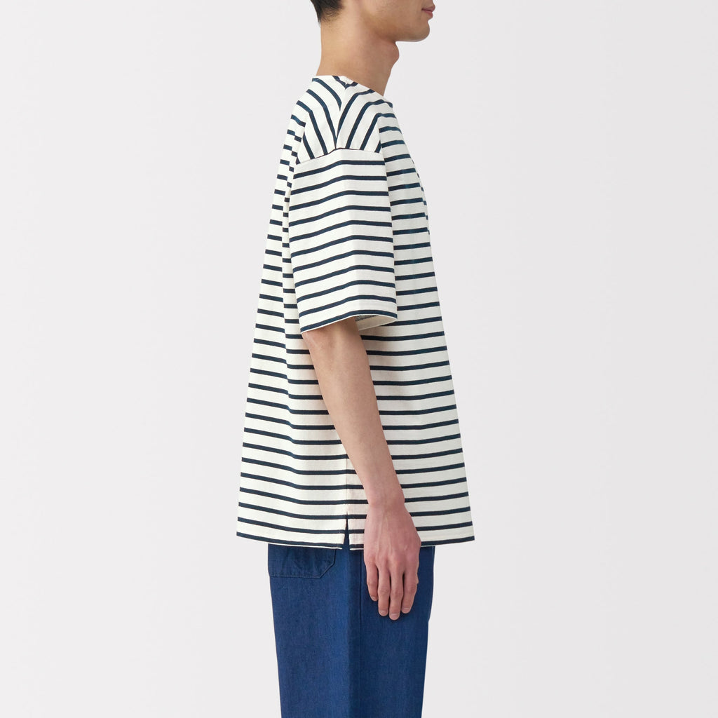 Men's Heavyweight Boatneck Half Sleeve T-Shirt