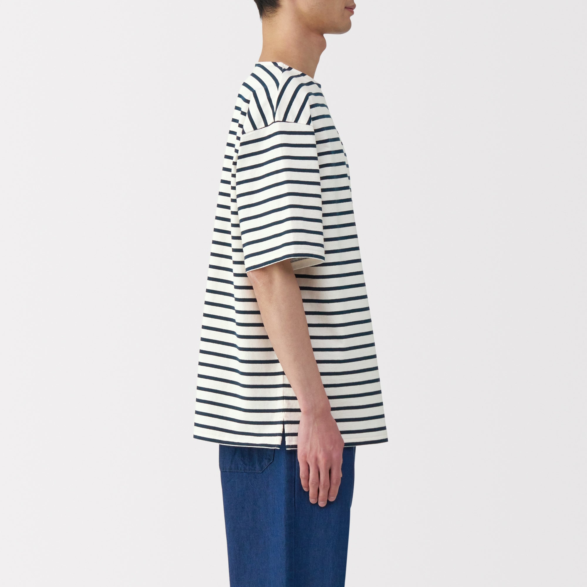 Men's Heavyweight Boatneck Half Sleeve T-Shirt