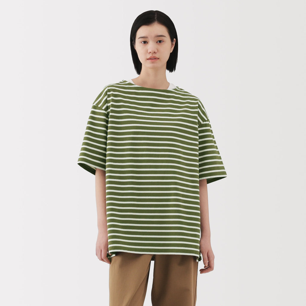 Men's Heavyweight Boatneck Half Sleeve T-Shirt