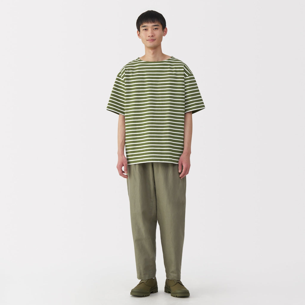 Men's Heavyweight Boatneck Half Sleeve T-Shirt
