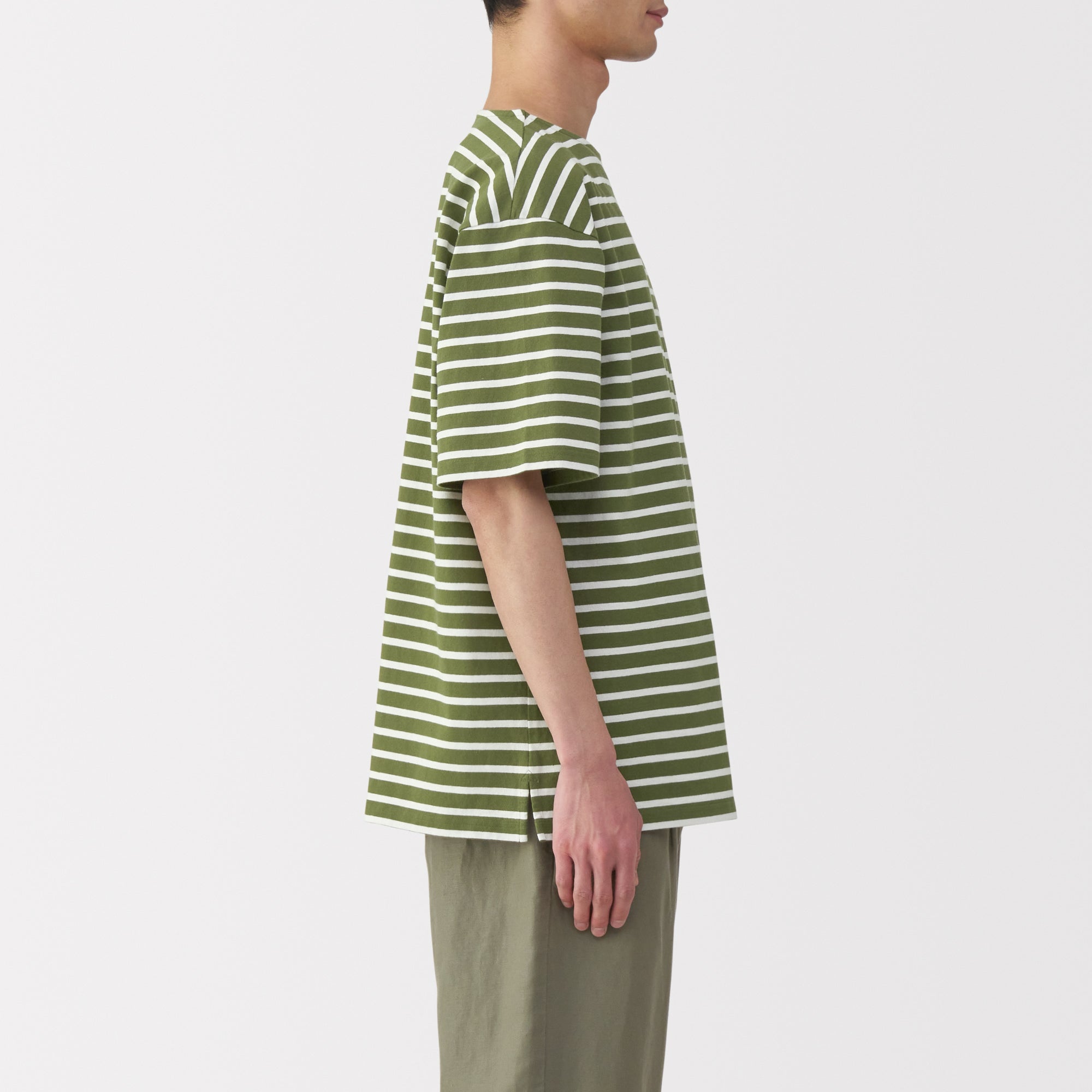 Men's Heavyweight Boatneck Half Sleeve T-Shirt