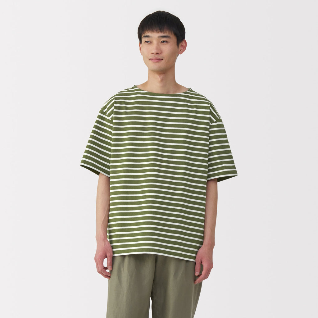 Men's Heavyweight Boatneck Half Sleeve T-Shirt